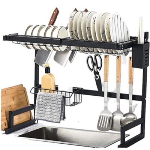 Scurgator vase deasupra chiuvetei, cu suport pentru tacamuri