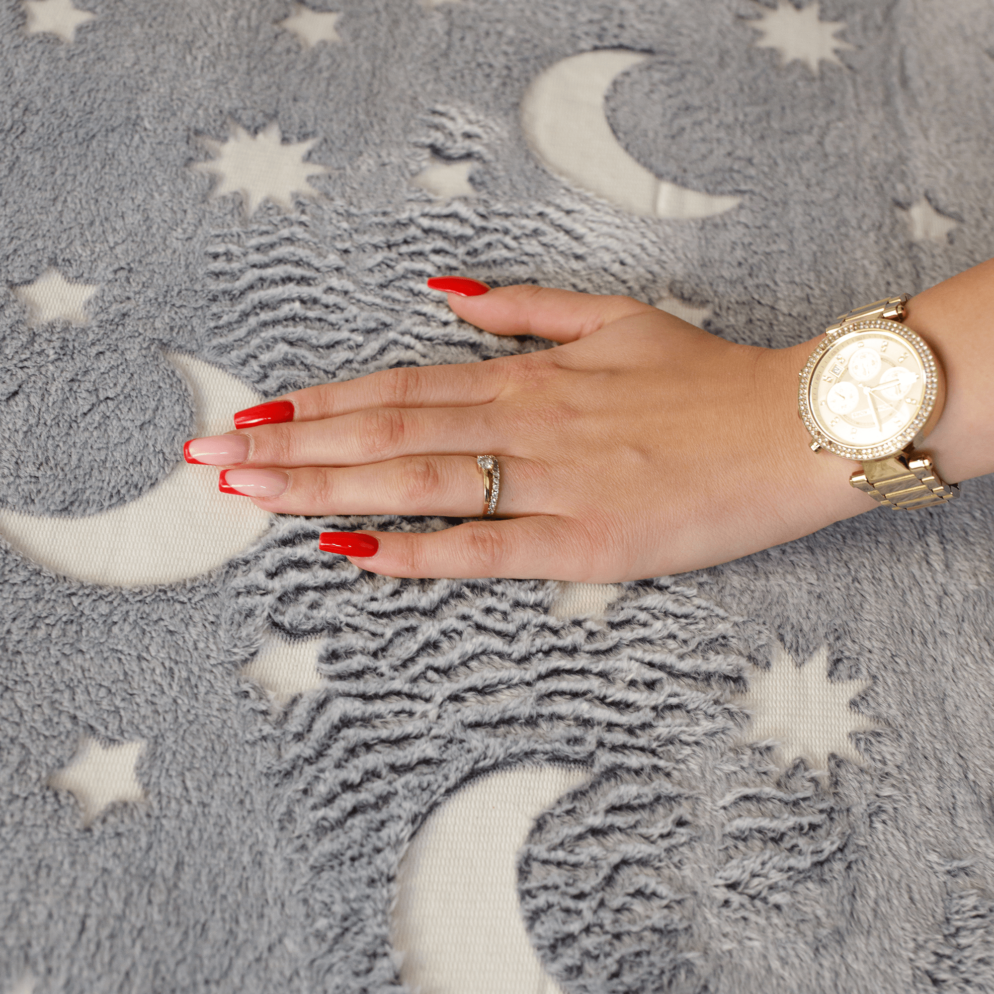 Set 2 x Covor luminos, fosforescent, 60 x 40 cm, Gri/Roz