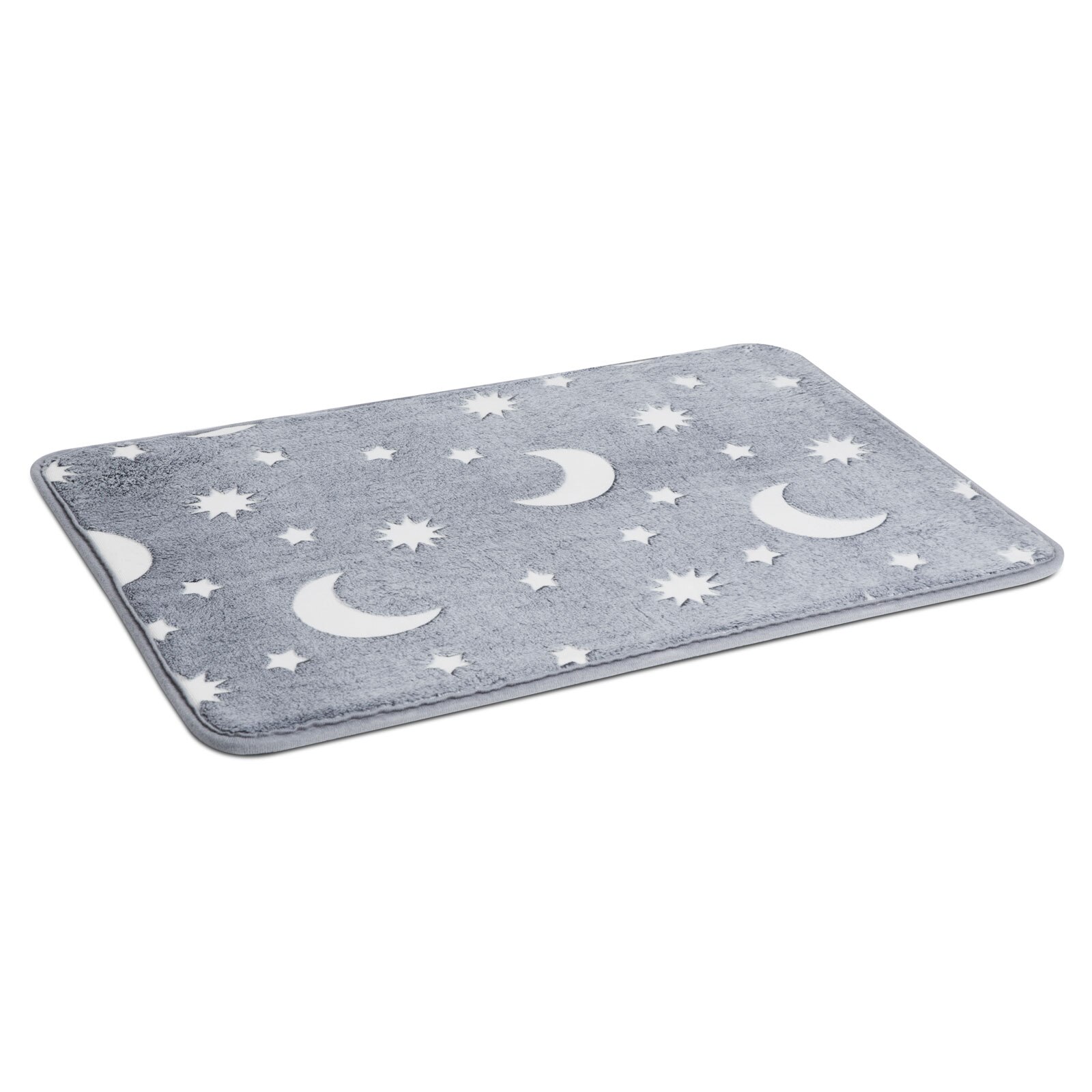 Set 2 x Covor luminos, fosforescent, 60 x 40 cm, Gri/Roz