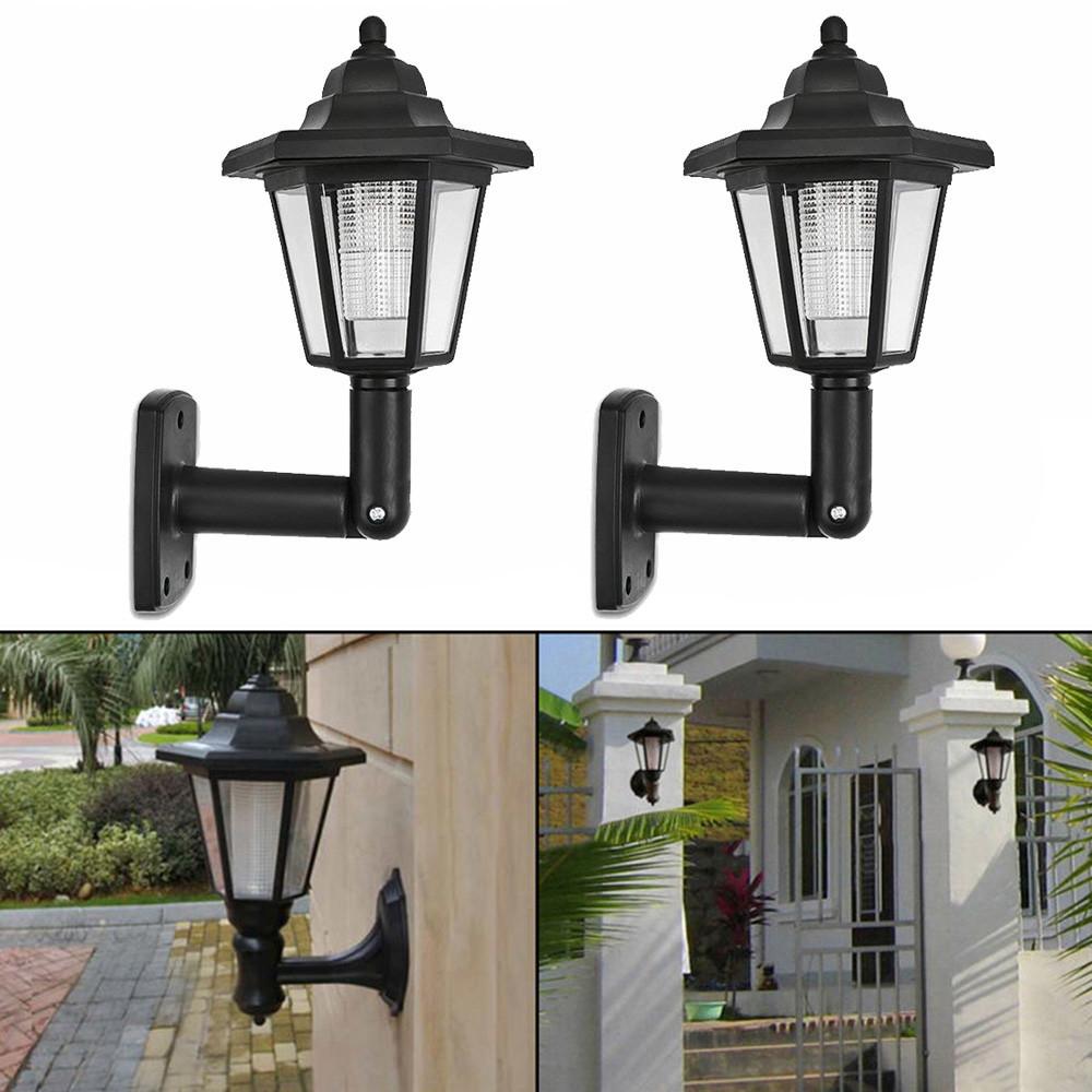 Set 2 x Lampa solara tip felinar, model hexagon
