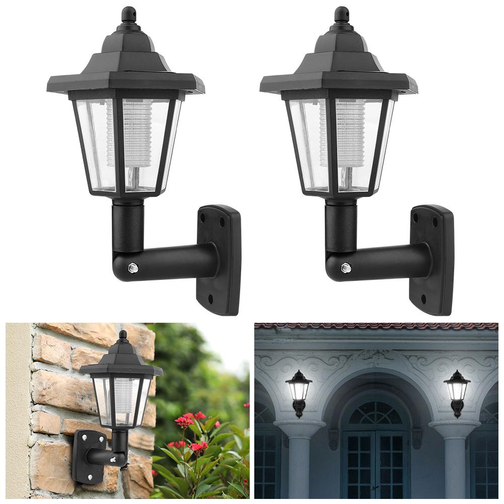 Set 2 x Lampa solara tip felinar, model hexagon