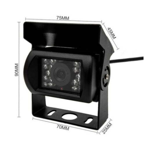 Camera video marsarier pentru camioane, 18 LED, 12V - 24V