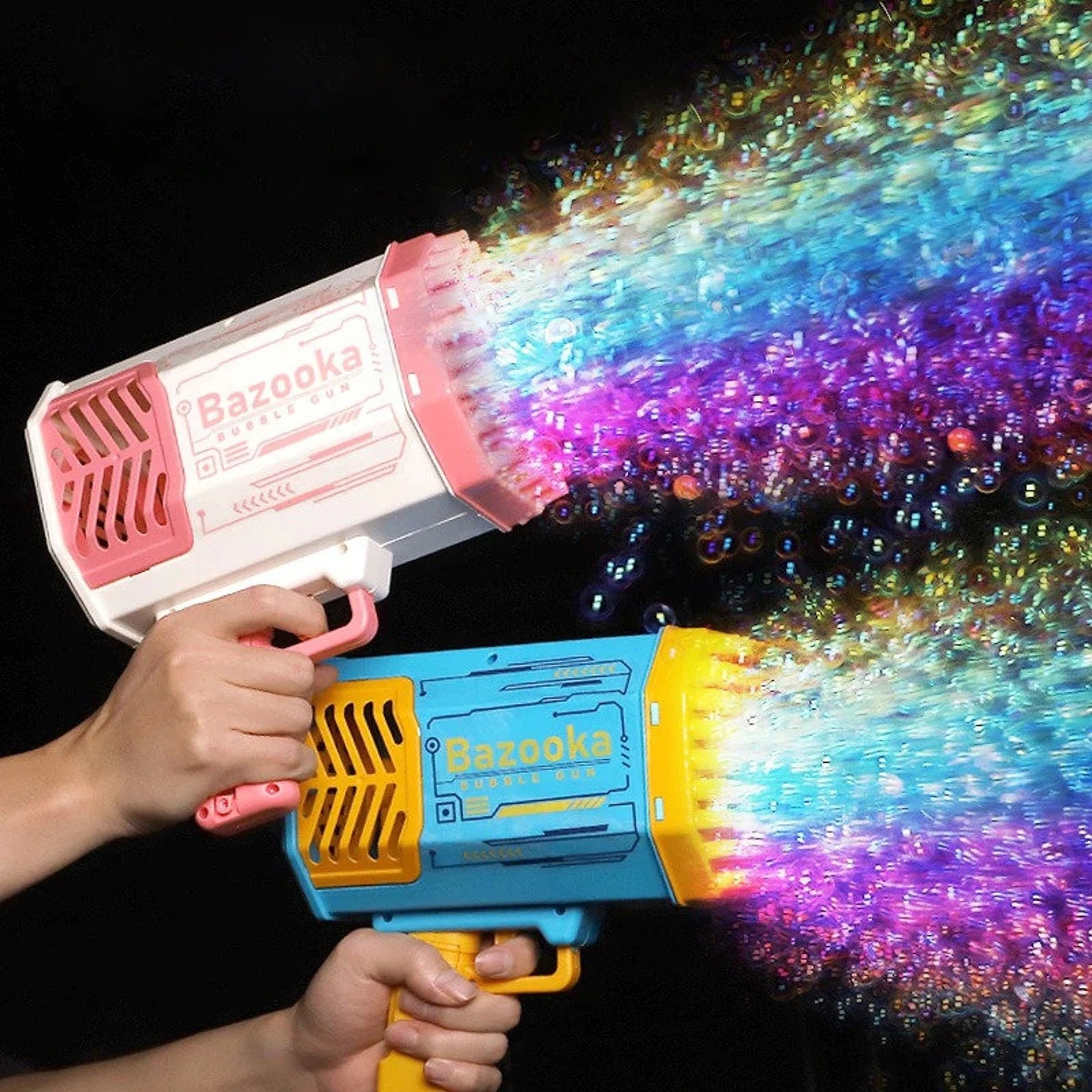 Jucarie baloane de sapun, 69 orificii, Bubble Gun Bazooka