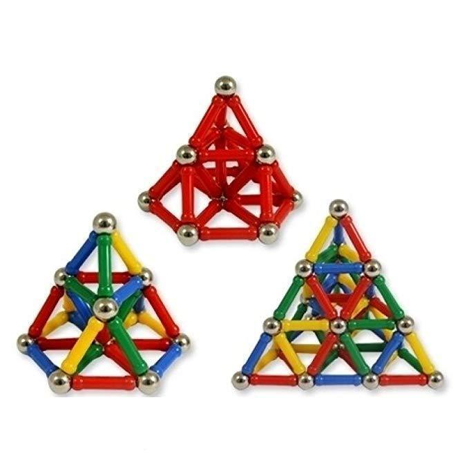 Joc creativ pentru copii, magnetic - 74 piese, Magnastix