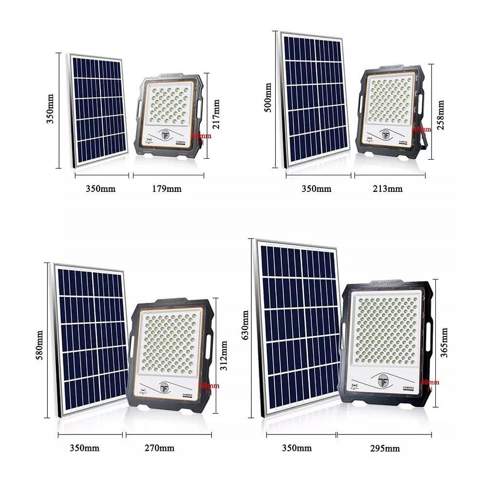 Proiector LED 100 W cu panou solar si senzor de miscare