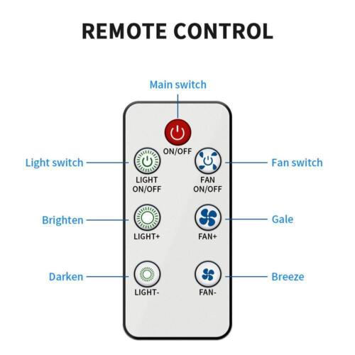 Lampa cu ventilator, bec 30 W, telecomanda