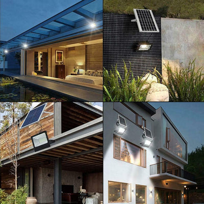 Proiector cu panou solar si telecomanda, 50 W - 1200 W