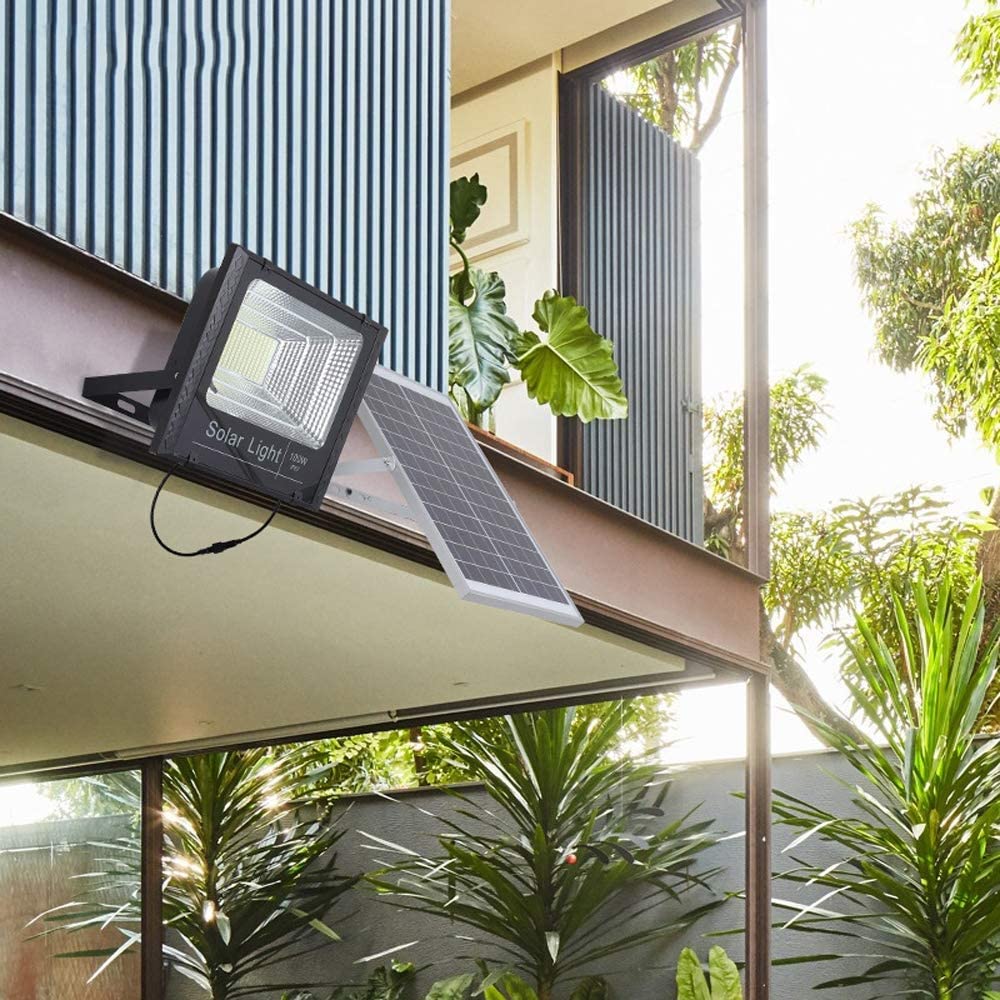 Proiector cu panou solar si telecomanda, 50 W - 1200 W
