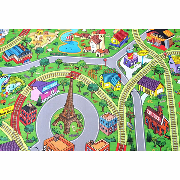 Covor traseu 3D Cityscape pentru camera copilului