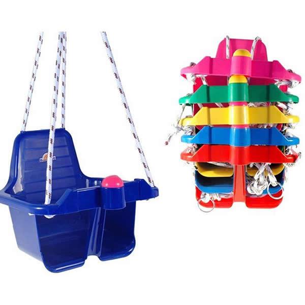 Leagan din plastic tip scaunel pentru bebelusi cu suport pentru spate