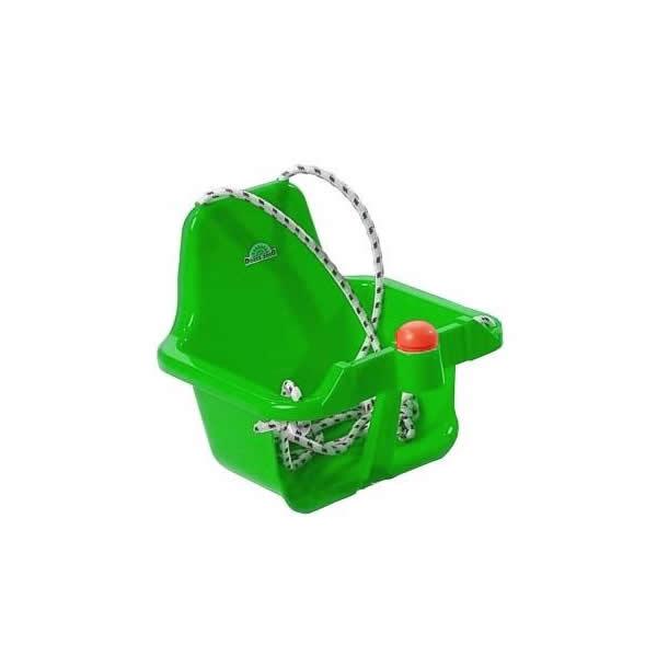 Leagan din plastic tip scaunel pentru bebelusi cu suport pentru spate