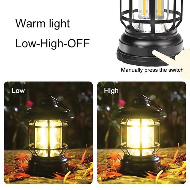 Set 2 x Felinar solar cu 3 becuri LED COB, 600 lumeni
