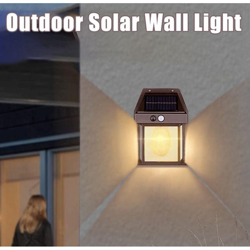 Set 2 x Lampa solara de perete LED cu senzor de miscare fara fir 3W
