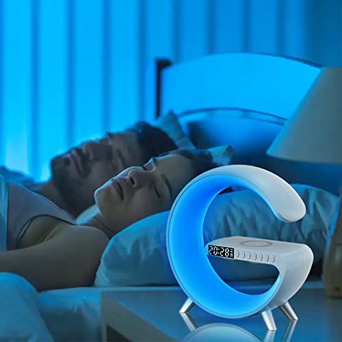 Lampa Smart LED RGB si Incarcator Wireless 15 W