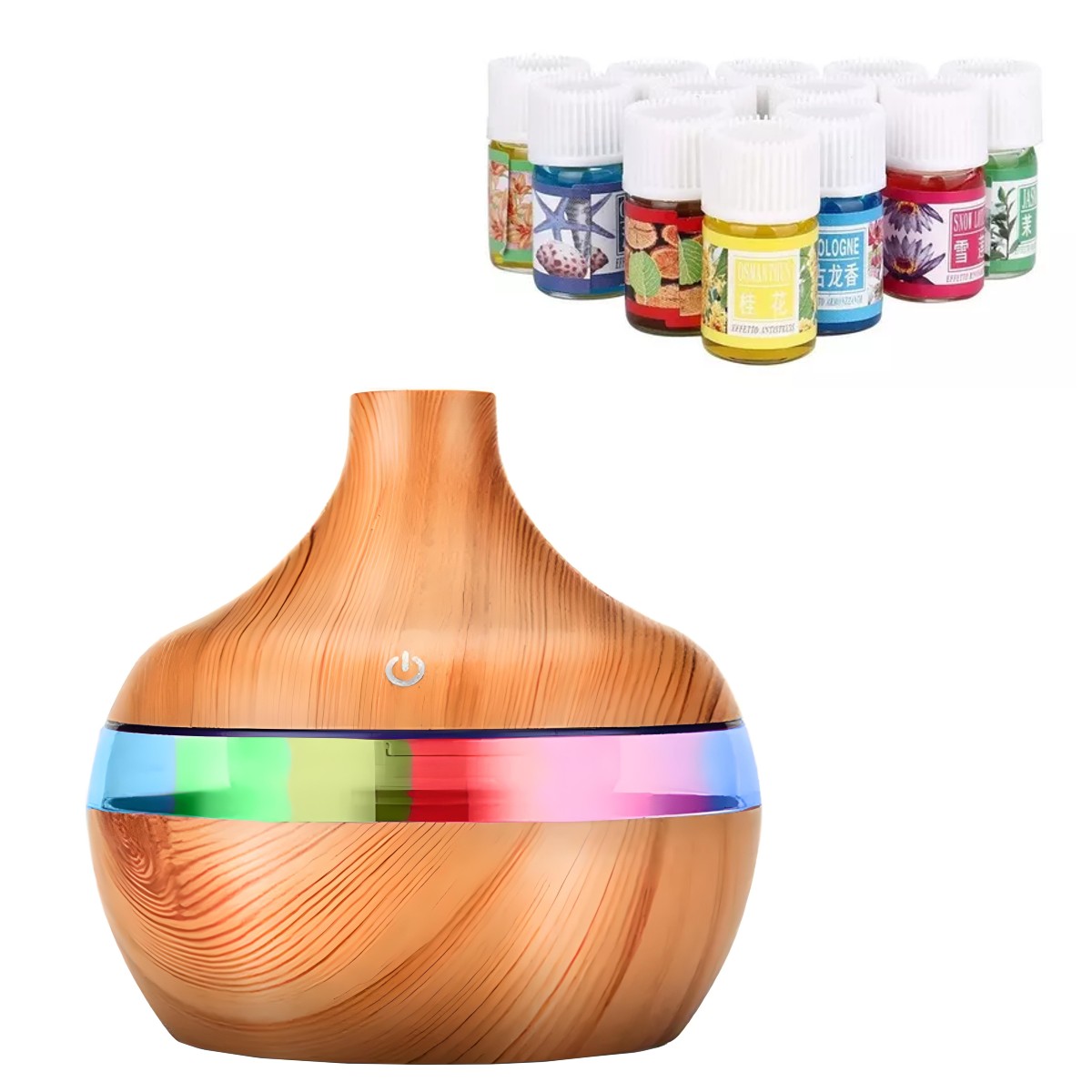 Difuzor de aromaterapie + Cadou 12 uleiuri esentiale