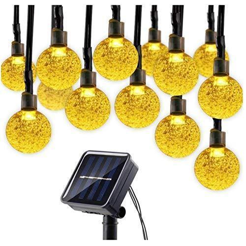 Instalatie solara LED 30 globulete, Alb cald