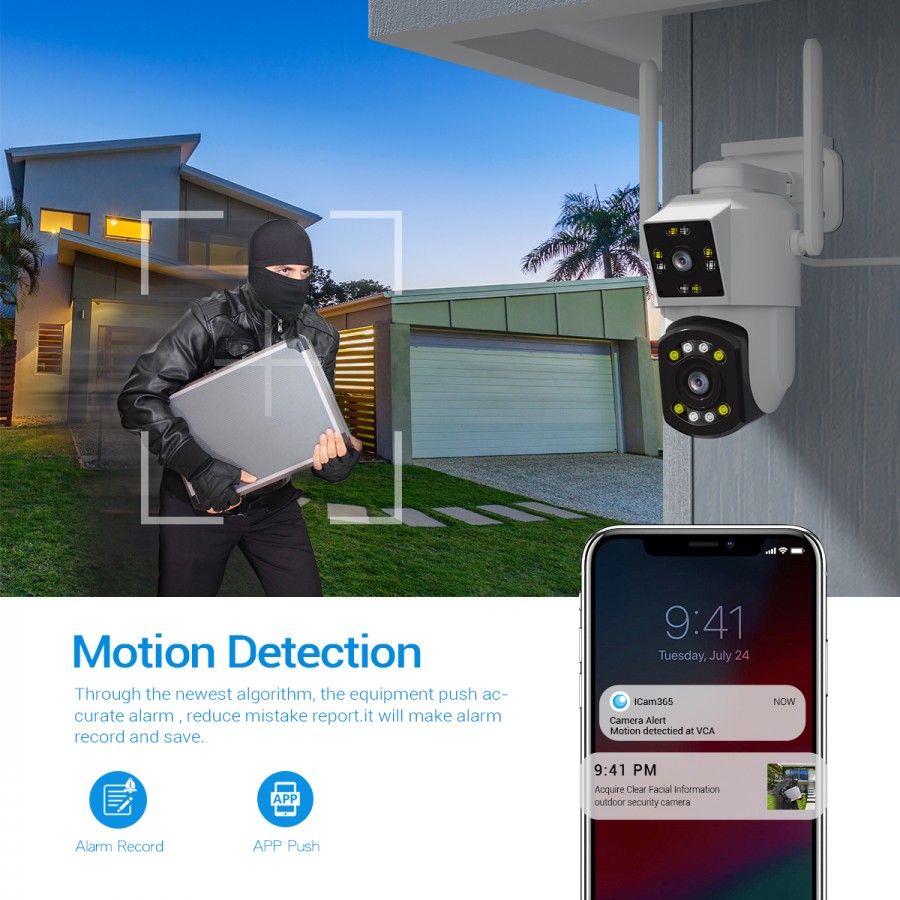 Camera Wi-Fi Smart Rotativa, Transmitere Live, sunet biredirectional