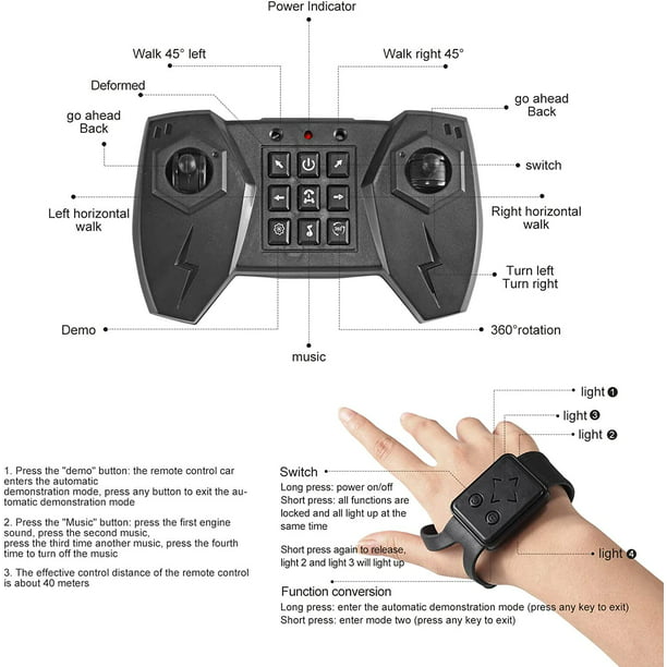 Masinuta de jucarie, controlabila prin gesturi, Stunt Car 4WD