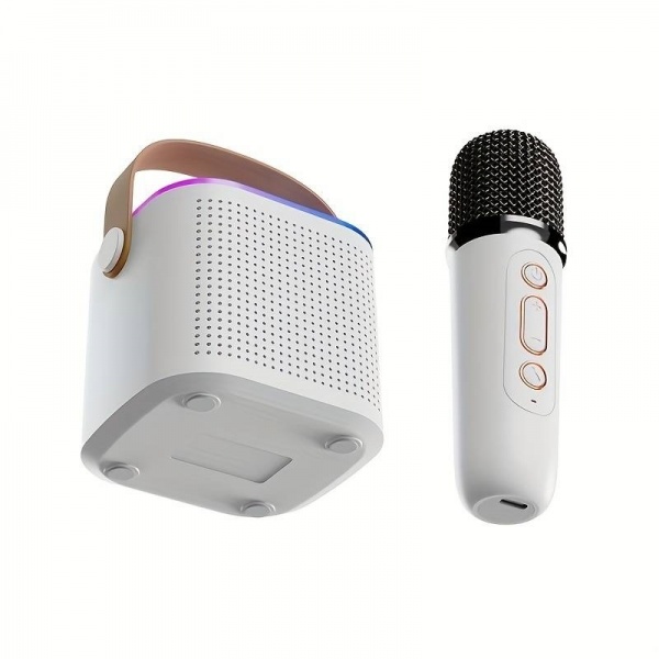 Boxa LED Bluetooth cu Microfon Karaoke, 6 W, Sunet Stereo 3D