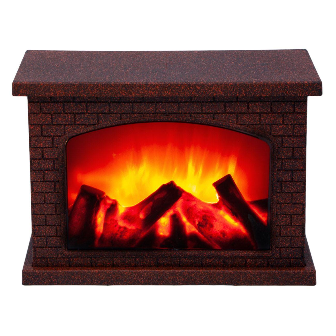 Lampa decorativa cu aspect de semineu Stone Fireplace