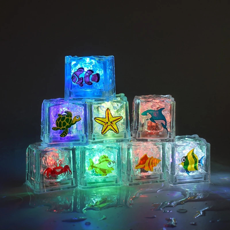 Set 24 de cuburi luminoase LED Ice Cube