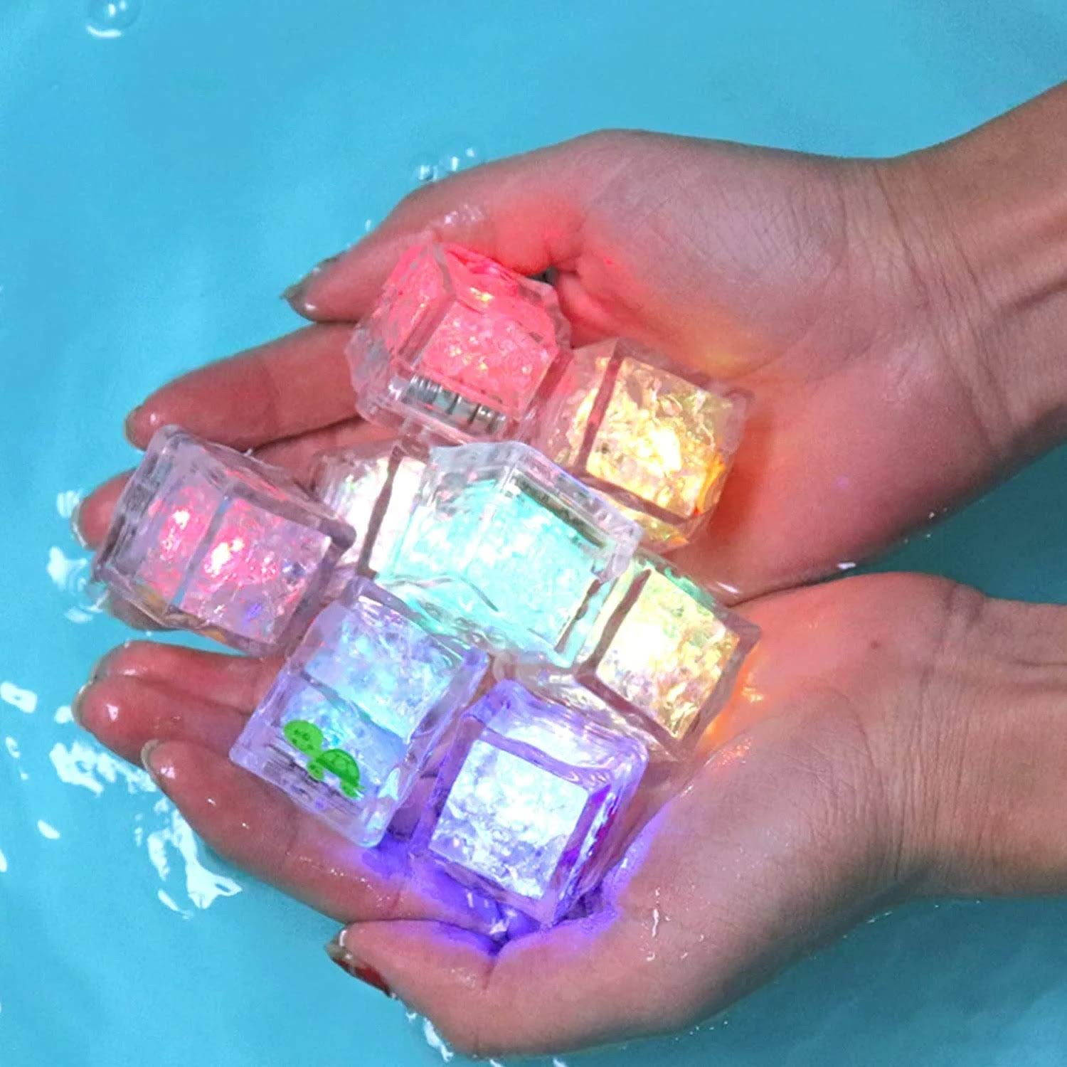 Set 24 de cuburi luminoase LED Ice Cube