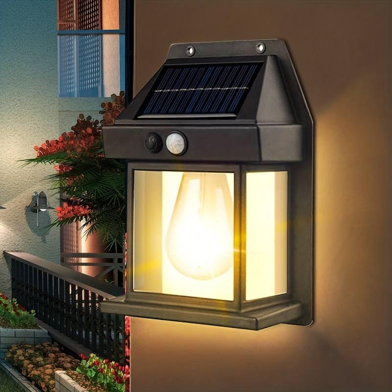 Set 4 x Lampa solara de perete LED cu senzor de miscare fara fir 3W