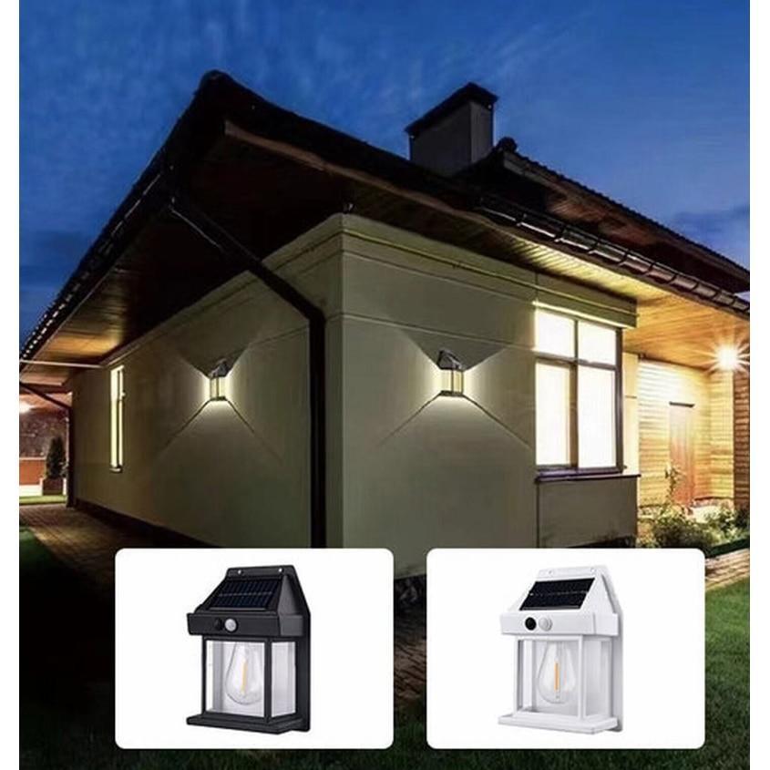 Set 4 x Lampa solara de perete LED cu senzor de miscare fara fir 3W