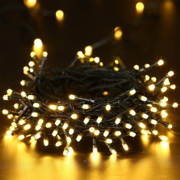Set 4 x Instalatie solara 100 LED, Alb cald, 10 Metri