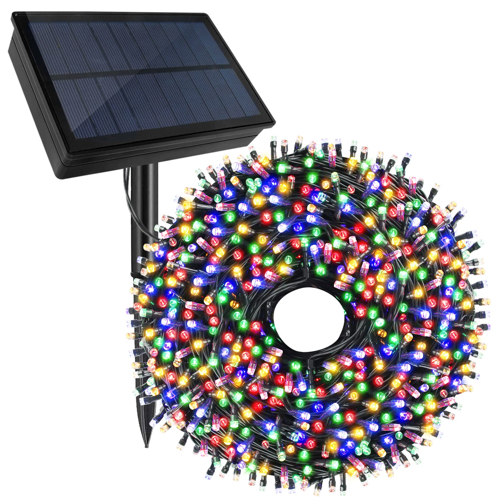 Instalatie solara, 200 LED, 20 metri, Multicolor