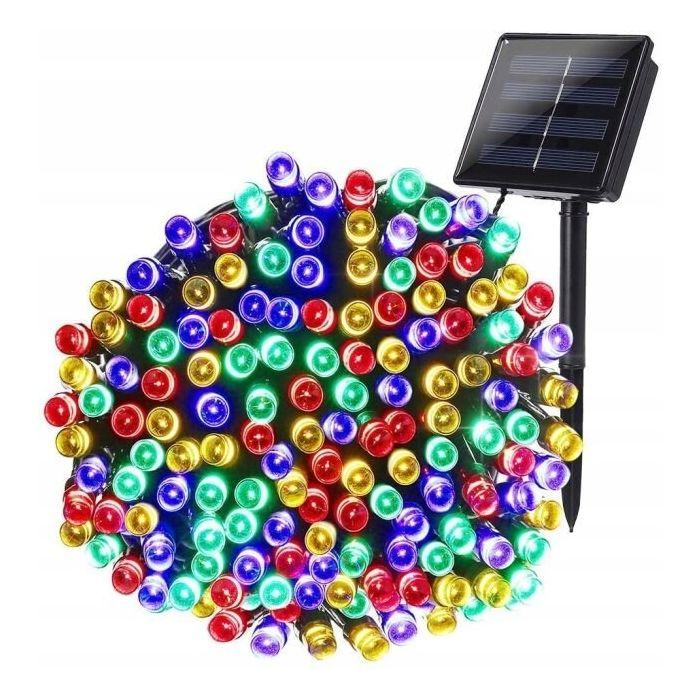 Instalatie solara, 200 LED, 20 metri, Multicolor