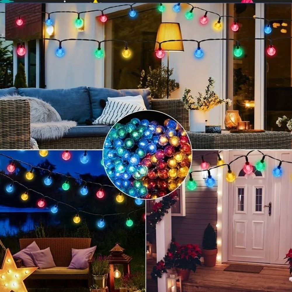Instalatie LED 100 globulete, 10 metri, Multicolor