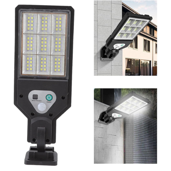 Set 5 x Lampa solara 72 LED, 50 W, Telecomanda, Senzor de Miscare