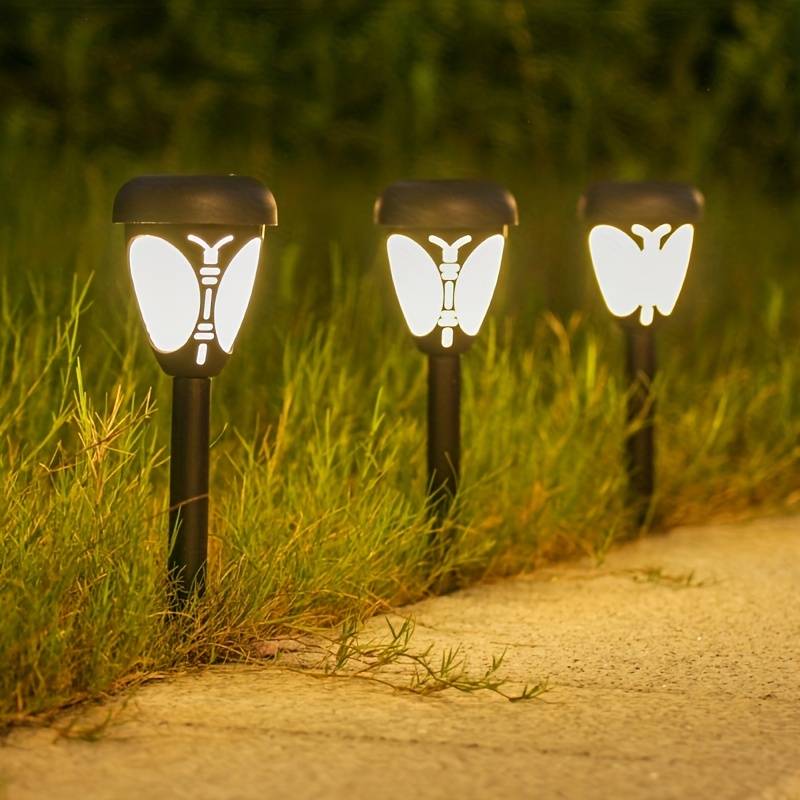 Set 2 lampi solare LED Butterfly, pentru exterior