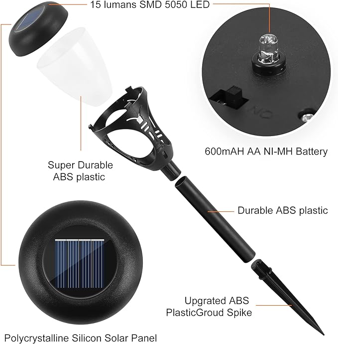 Set 2 lampi solare LED Butterfly, pentru exterior