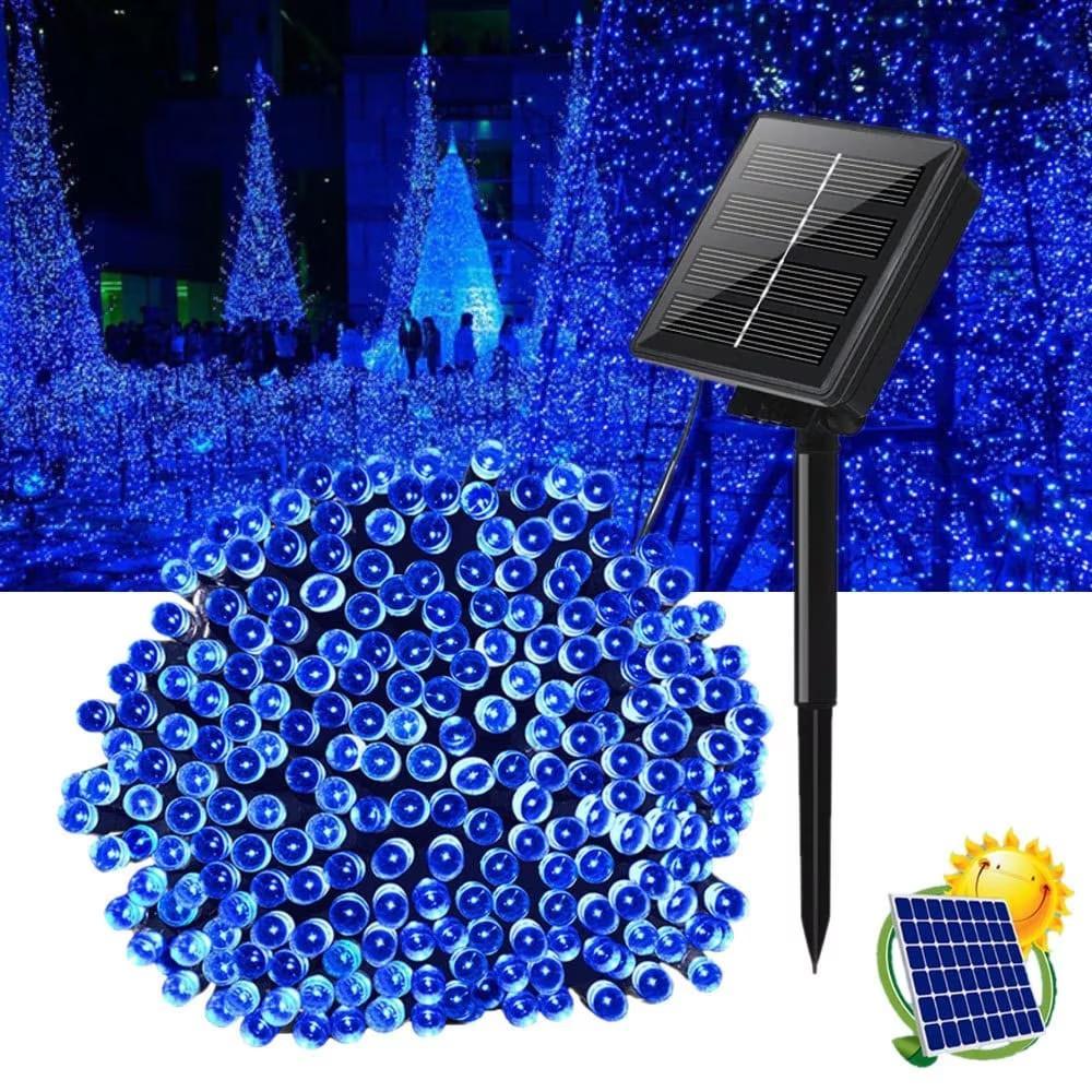 Instalatie solara, 500 LED, 50 metri, luminare 8 ore, Multicolor