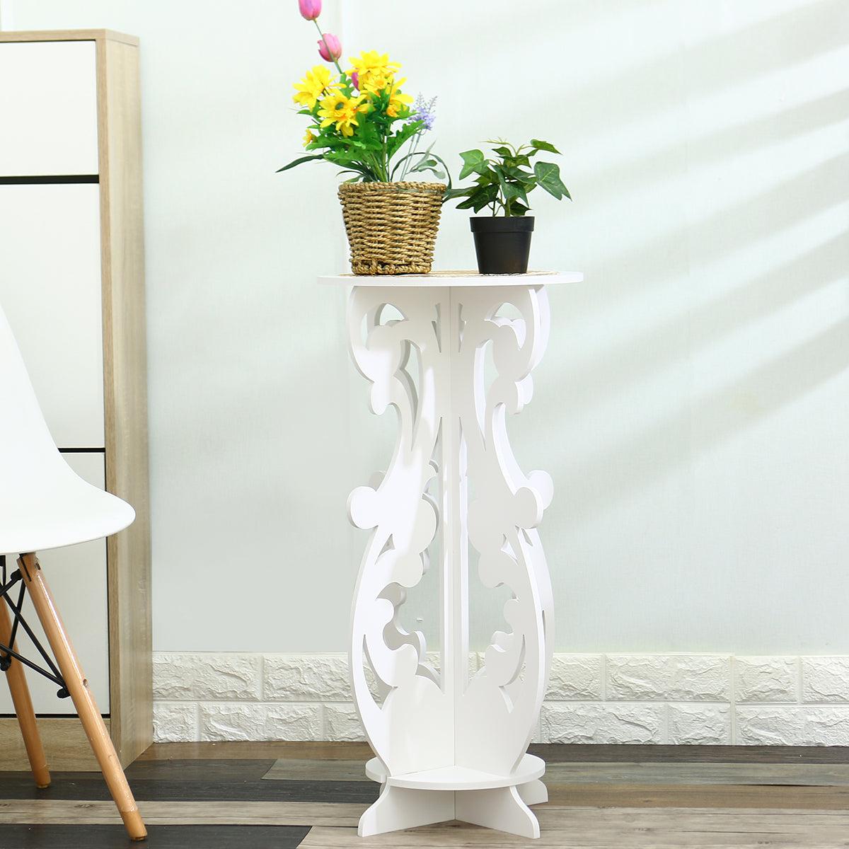 Masuta de cafea, noptiera alba, 43 x 25 cm