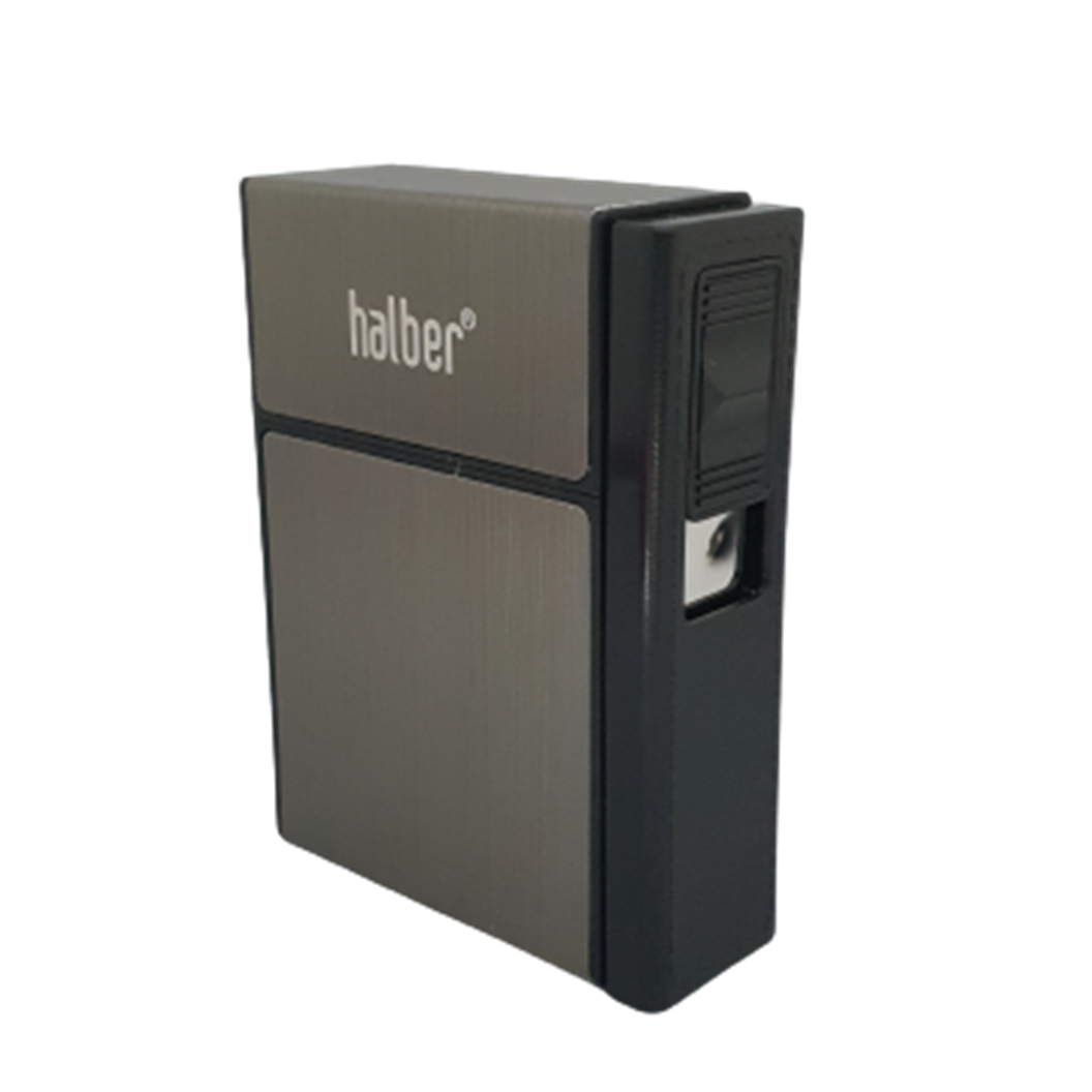 Tabachera cu bricheta electrica, Halber