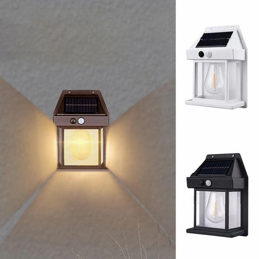 Set 8 x Lampa solara de perete, senzor de miscare, LED 3W