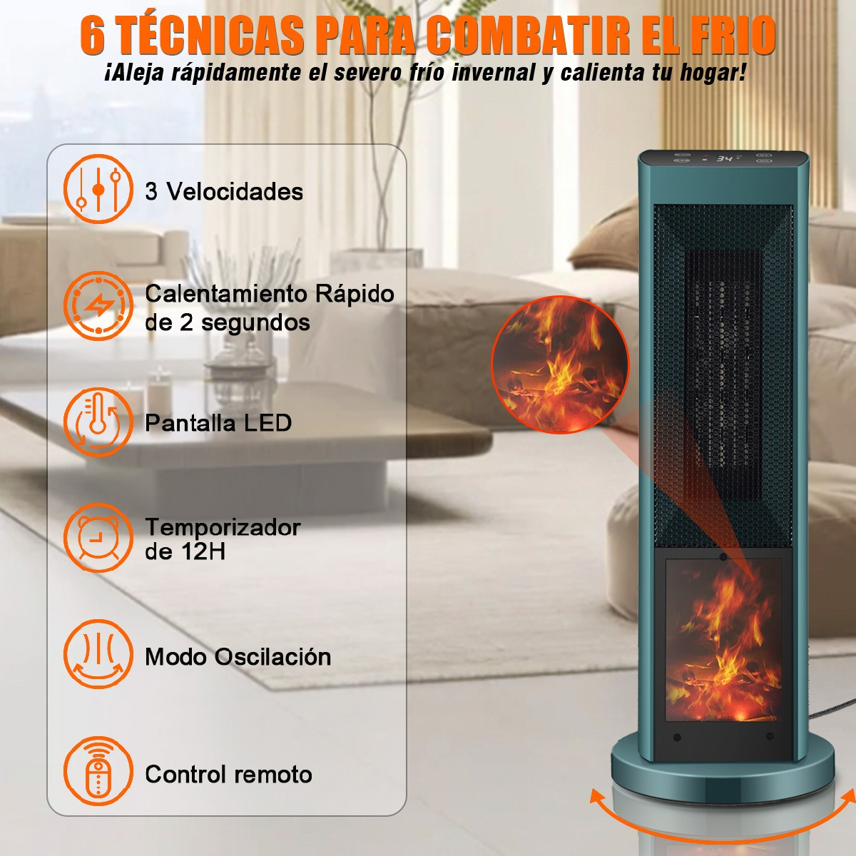 Radiator electric cu semineu, 1500 W