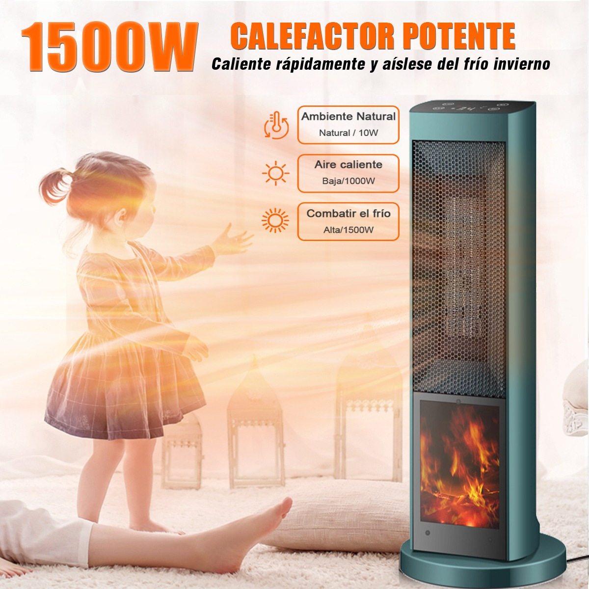 Radiator electric cu semineu, 1500 W