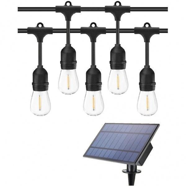 Set 3 x Ghirlanda solara 10 becuri x E27, 10 metri, becuri incluse