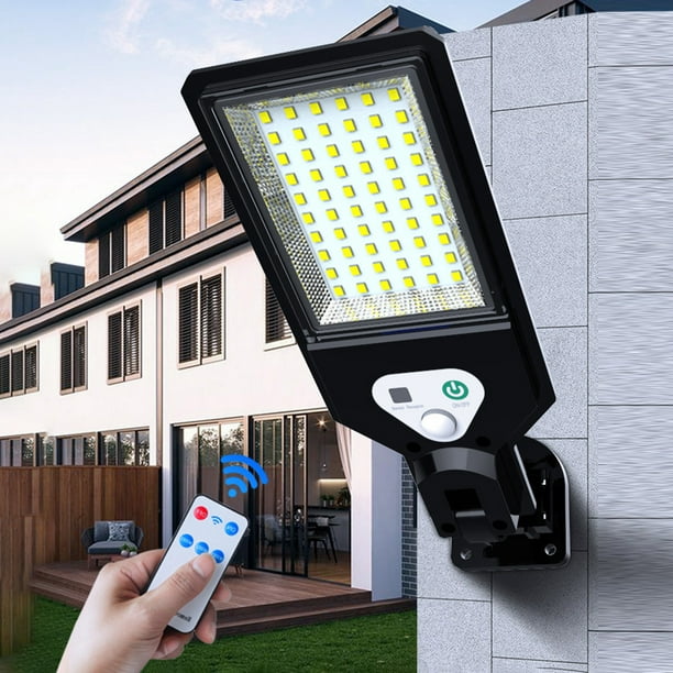 Set 5 x Lampa solara 60 LED, 50 W, Telecomanda, Senzor de Miscare