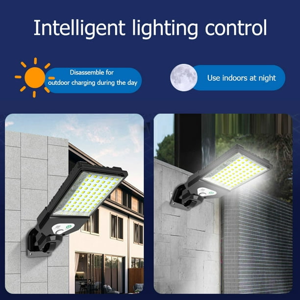 Set 5 x Lampa solara 60 LED, 50 W, Telecomanda, Senzor de Miscare