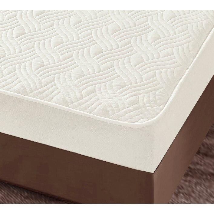 Set husa cu elastic pentru pat, 3 piese, catifea, 180×200 cm, Alb