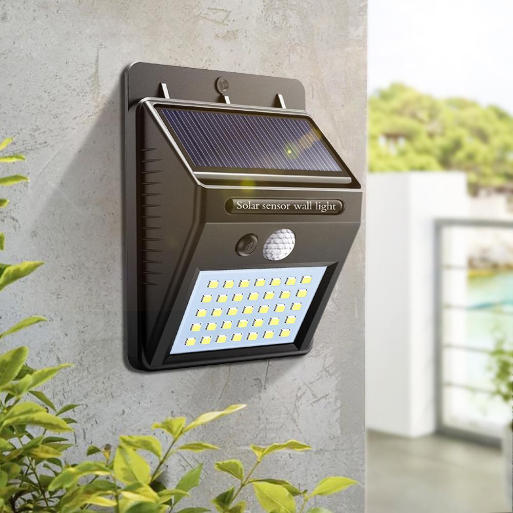 Set 2 x Lampa solara de perete cu senzor miscare 20 LED