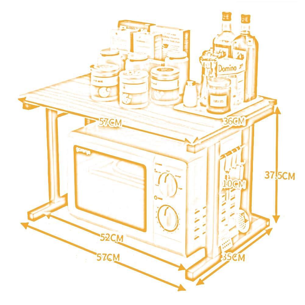 Etajera lemn cuptor cu microunde, 57x36x36 cm