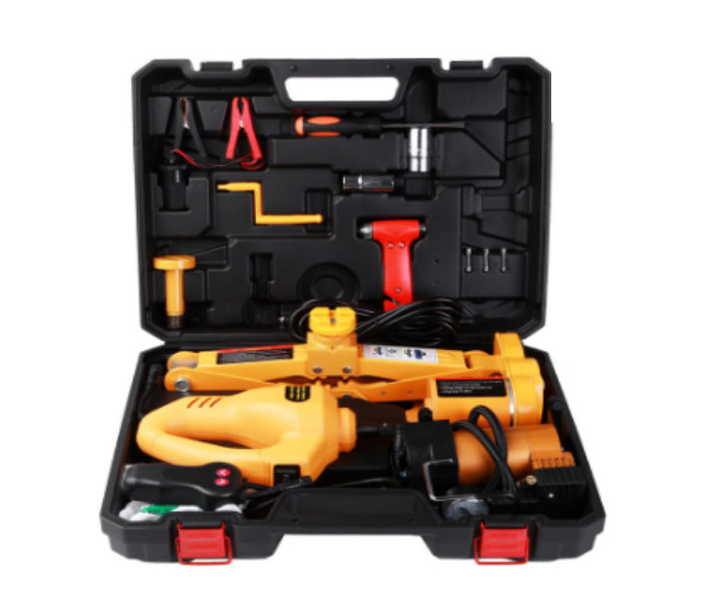 Set reparatii auto - Cric electric 12V si cheie de impact pentru jante