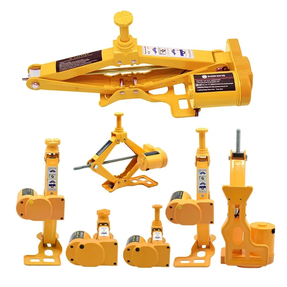 Set reparatii auto - Cric electric 12V si cheie de impact pentru jante