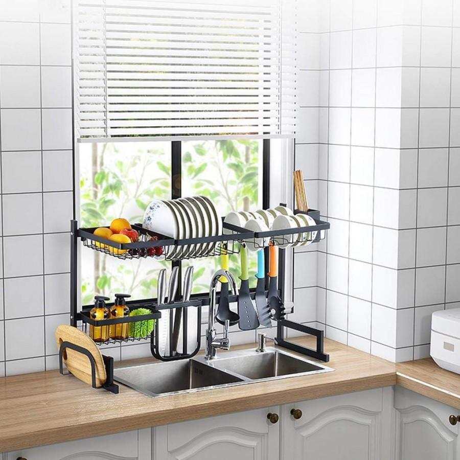 Suport scurgator de vase deasupra chiuvetei, 85 cm